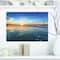 Designart - Blue Seashore with Distant Sunset - Seascape Canvas Art Print